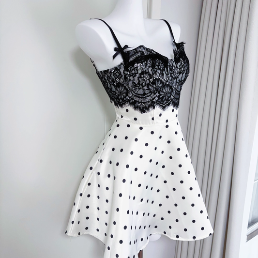 Classy Satin Lace A Line Short Party Gown Vacation Dress