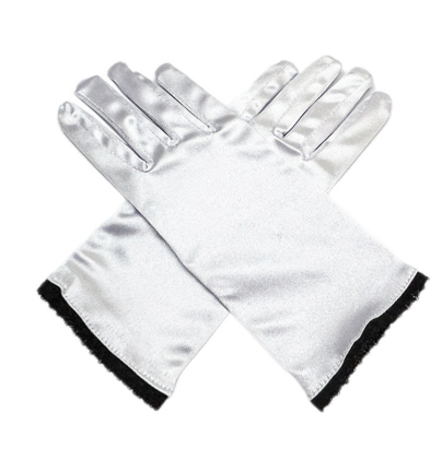 Short Satin Gloves Wrist Length Dress Gloves for Wedding Opera Party Elastic Gloves S6223