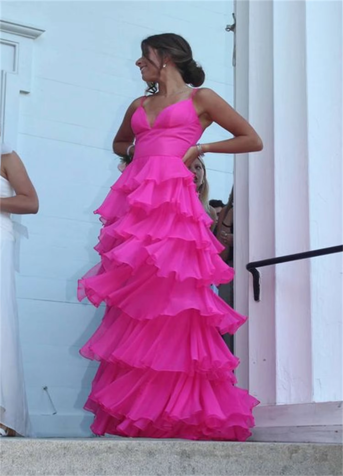 Ball Gowns Hot Pink Straps Prom Dress