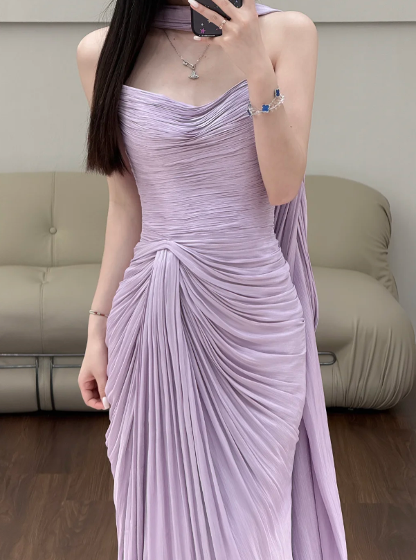 Classy Lilac Prom Party Dress Evening Dress Birthday outfit fg8624