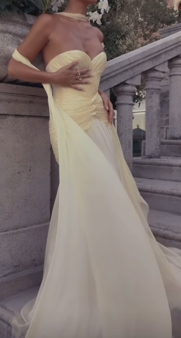 Chic Sheath Long Prom Dresses Tulle Sweetheart Birthday Dresses Yellow Evening Dresses DP04667