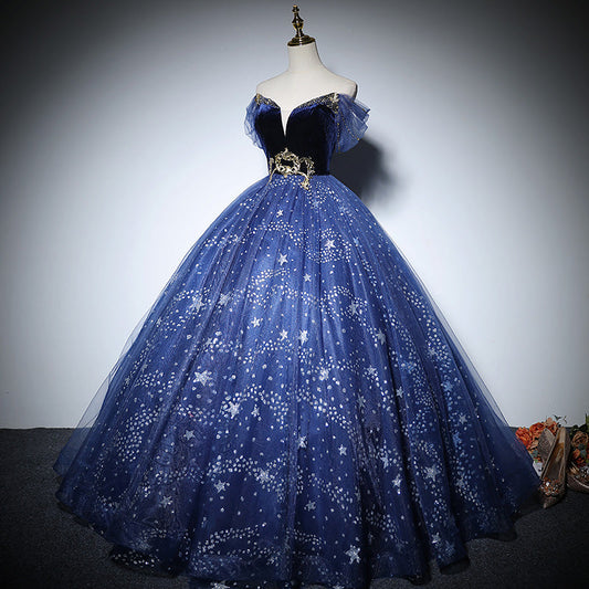 New evening dress ball gown long birthday dress prom dress fg133