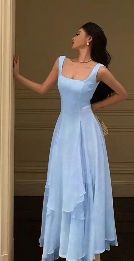 A line Chiffon Prom Dresses,Long evening Dress,formal Dress fg3712