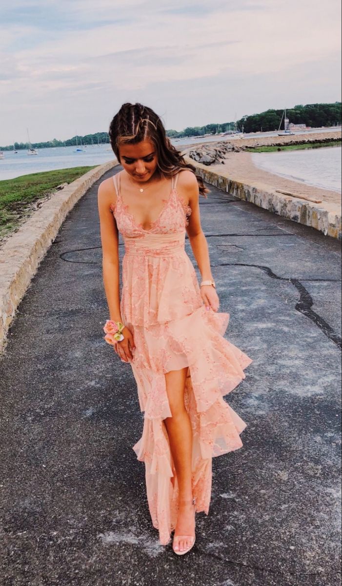 Blush Pink Prom Dresses Long Evening Party Gown fg580
