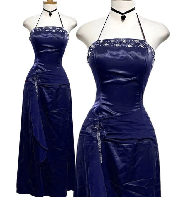 Halter Prom Party Dress Long Formal Evening Dress fg7498