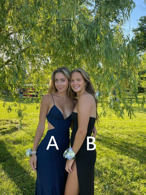 Sexy Spaghetti Straps V Neck Prom Dress,Simple Prom Dress Y1411