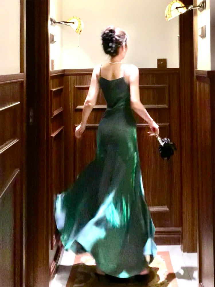 Long simple party dress mermaid evening dress S6050