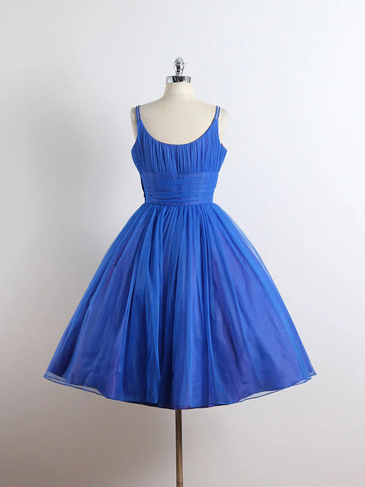 Pretty Homecoming Dress Spaghetti Straps Tulle Pleated Short Prom Dress Back to School Outfits Party Dress D6090