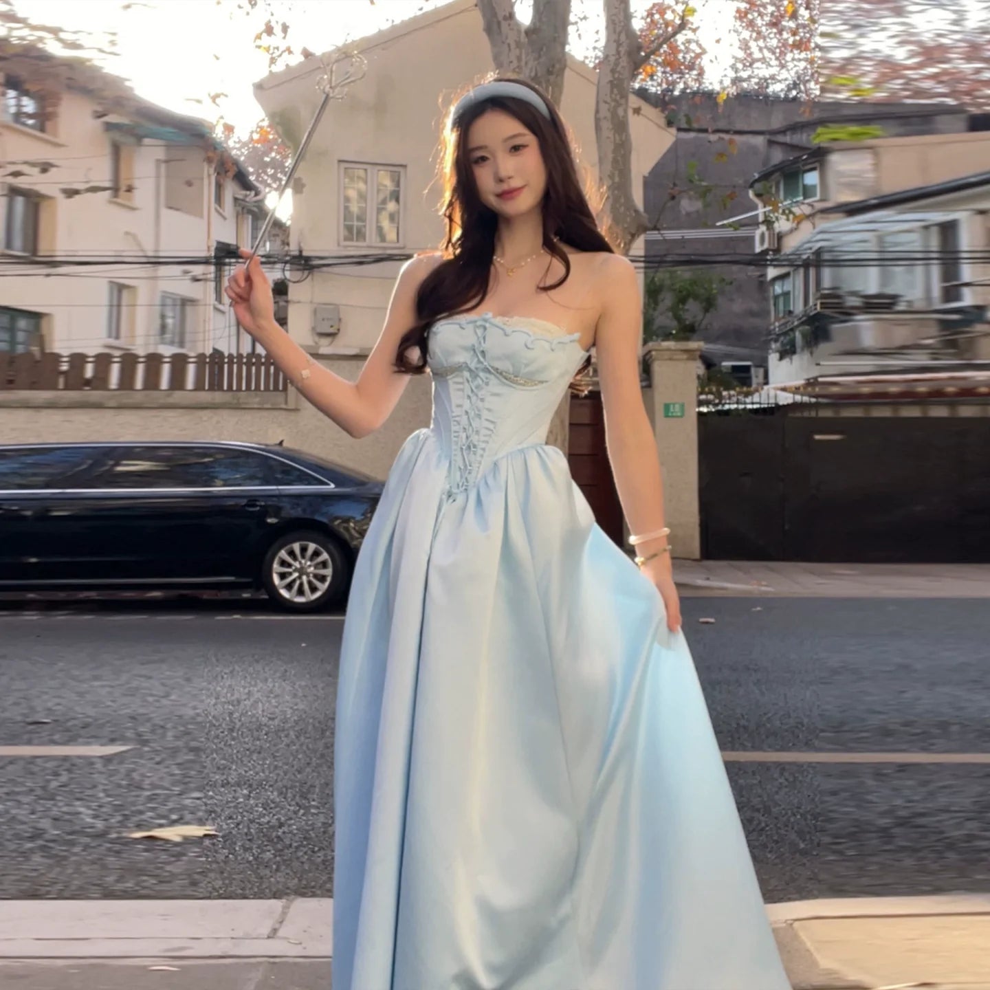 Blue Women Dress S962