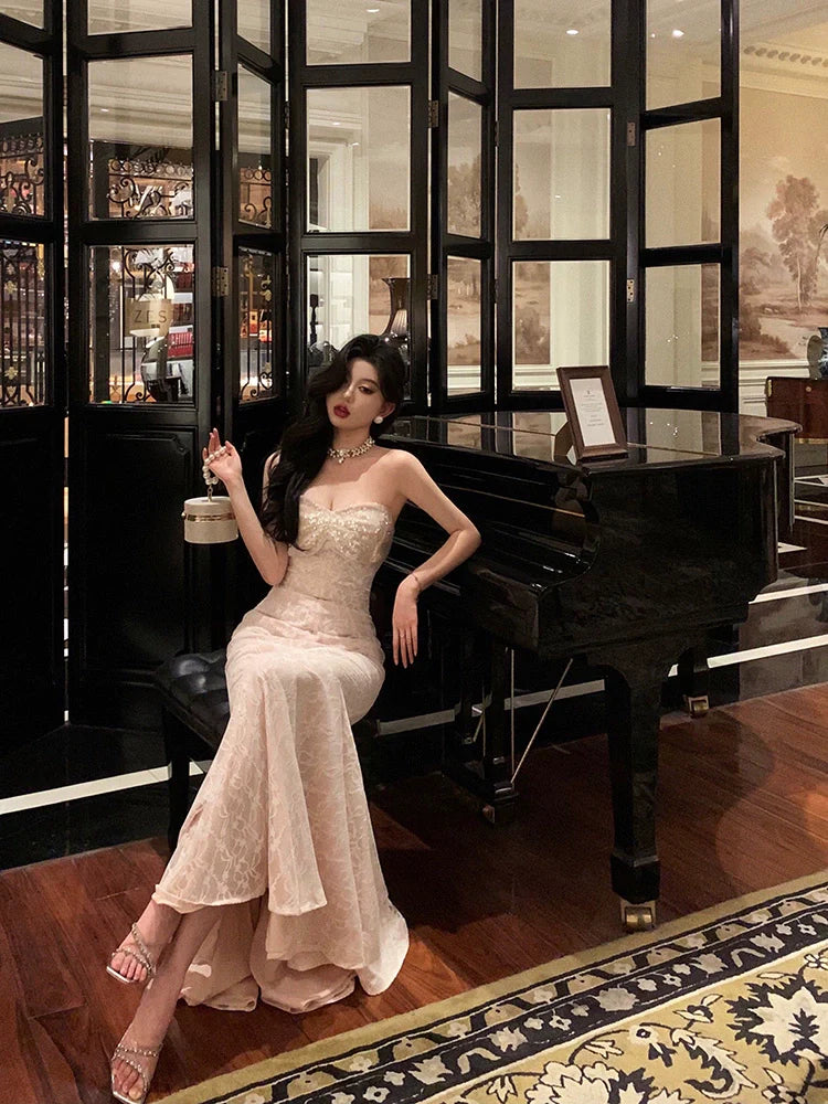 Sequined dress for women new banquet dress long party dress S5522