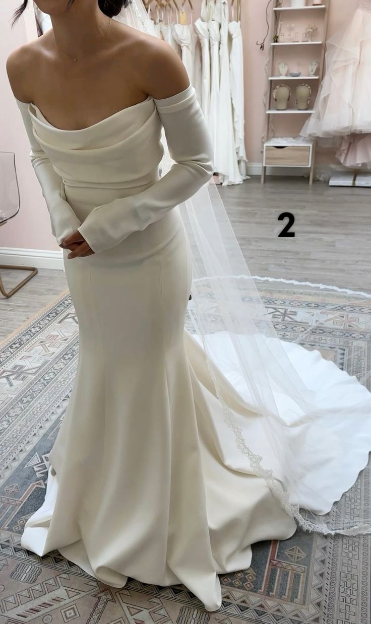 Mermaid Long Sleeves Wedding Dress      S6920