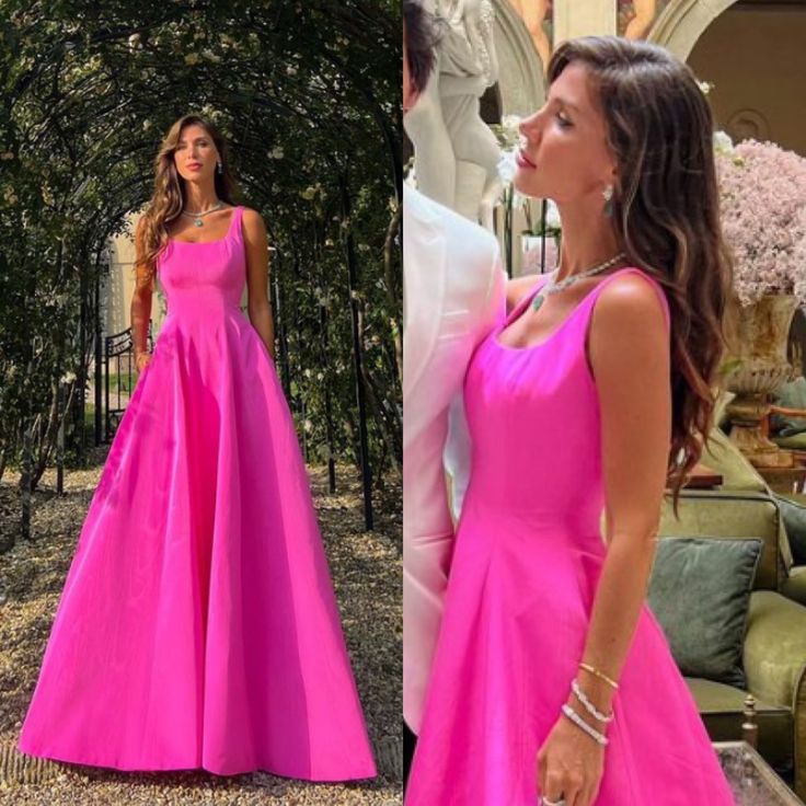 Elegant Hot Pink Long Prom Dresses      S3797