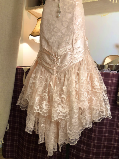 Pink Lace Party Dress, Formal Evening Gowns     S6894