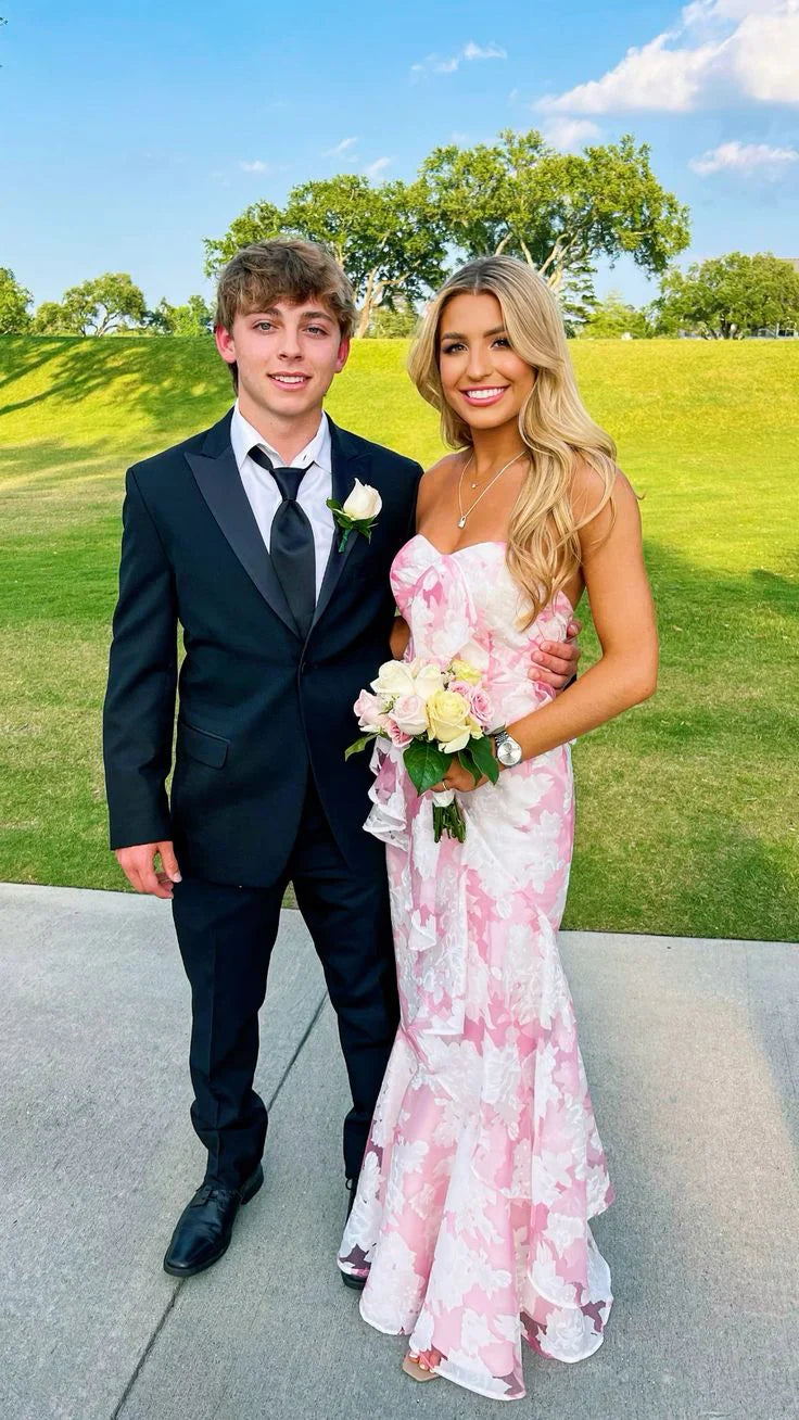 Beautiful Light Pink/Hot Pink Long Prom Dress       S3823