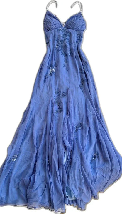 Blue Long Prom Dresses,Evening Gown,Party Dresses,Formal Dress      S3489