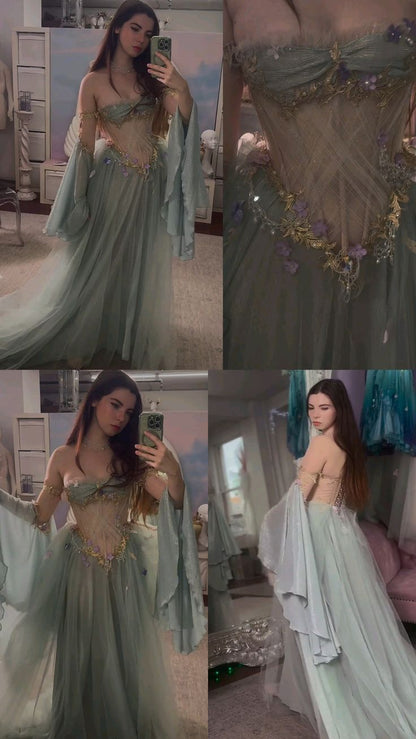 A Line Fairy Elegant Evening Gown Unique Party Dress        S6419