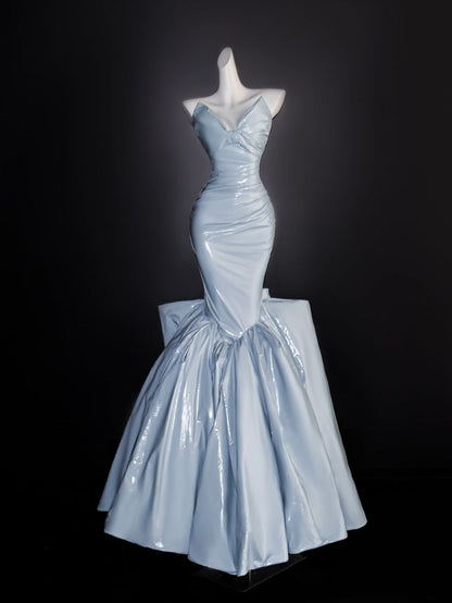 Blue Mermaid Long Princess Dress Evening Gown       S6556