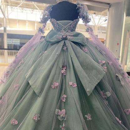 Quinceanera Dresses Long Sleeve Ball Gown Appliques Beading Sweet 16 15 Dress      S6436