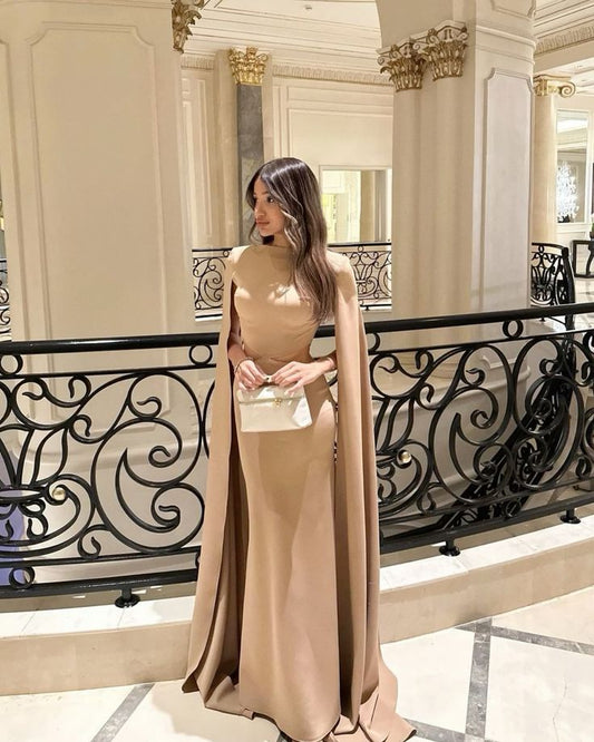 Champagne long evening dresses for women formal gowns