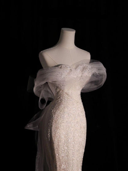 Off The Shoulder Wedding Dresses Long Bridal Gowns     S6562