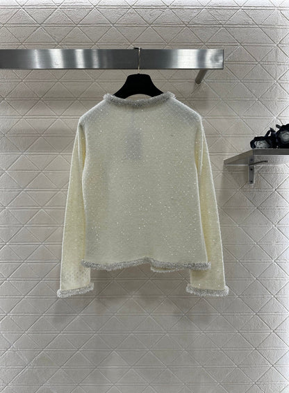 CELINE 25S BEADED KNIT CARDIGAN 0124