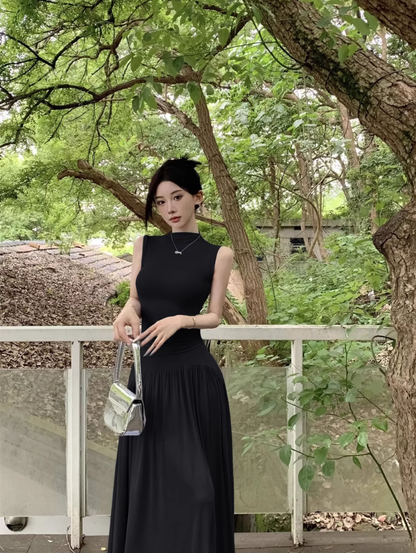 Maillard outfit suit, mature style, fashionable and stylish sleeveless top and skirt, two-piece suit R0481