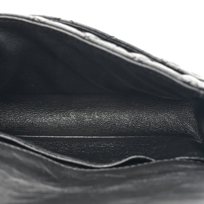 Aged Calfskin Quilted 2.55 Reissue Flap Belt Bag Clutch Black