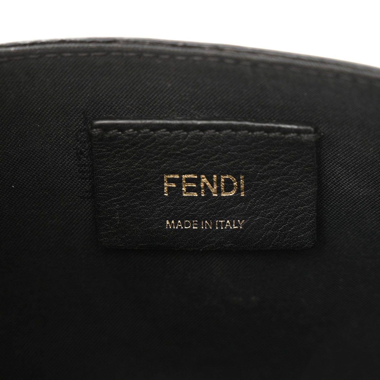 Vitello Liberty F is Fendi Bi-Color FF 1974 Embossed Envelope Belt Bag Maya Black