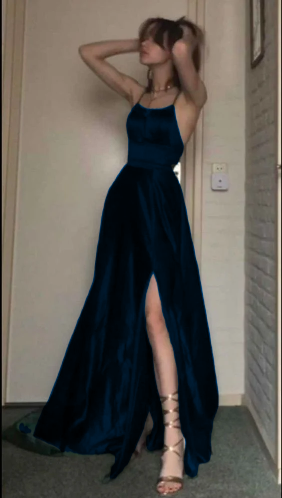 A line Dark Green Long Prom Dress,  Evening Dress        fg4296