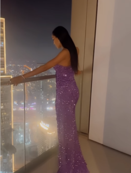 Sparkly Purple Strapless Sequin High Slit Mermaid Evening Dress Long Wedding Guest Dress Party Dress D1969
