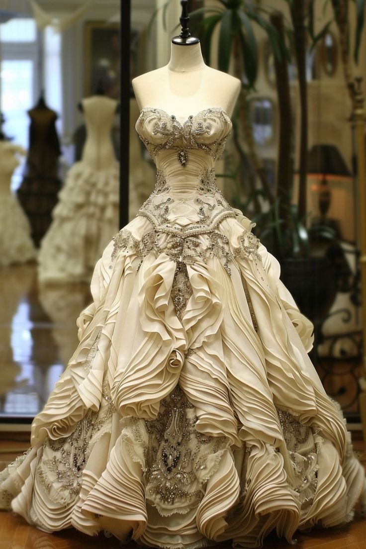 Elegant A line Ivory Ball Gown Strapless Evening Dress
