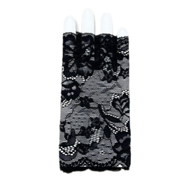 Short lace gloves fingerless bridal wrist gloves opera evening wedding tea party dance     S6221