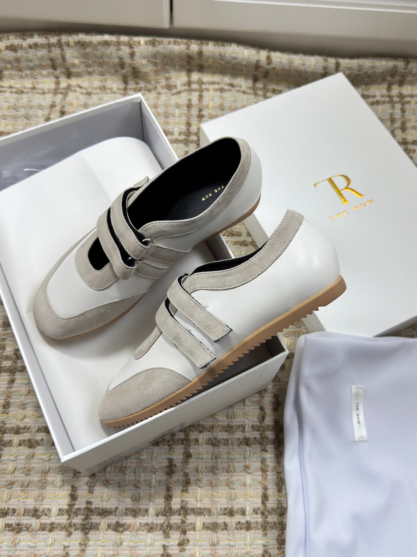 The Row 2025 Ballet Flat Sheepskin Suede 560619