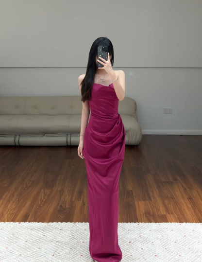 Fuchsia Prom Party Dress Birthday Dress Evening Dress  fg8623