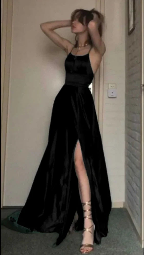 A line Dark Green Long Prom Dress,  Evening Dress        fg4296