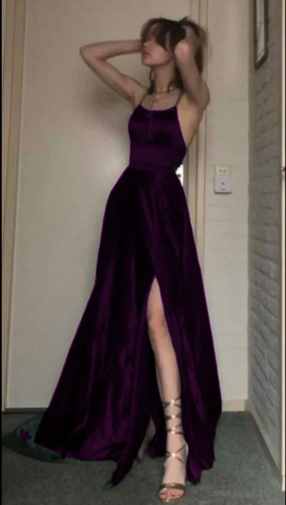A line Dark Green Long Prom Dress,  Evening Dress        fg4296