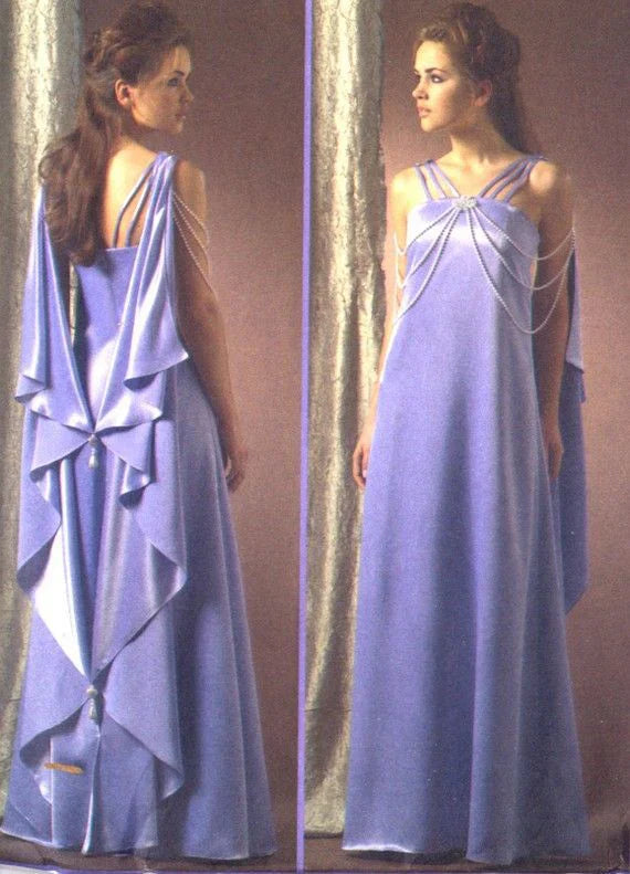 Elegant Lilac Straps A-Line Satin Long Party Dress Vintage Evening Gown, D916