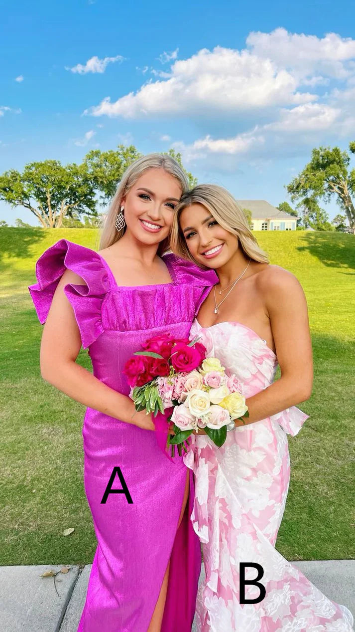 Beautiful Light Pink/Hot Pink Long Prom Dress       S3823