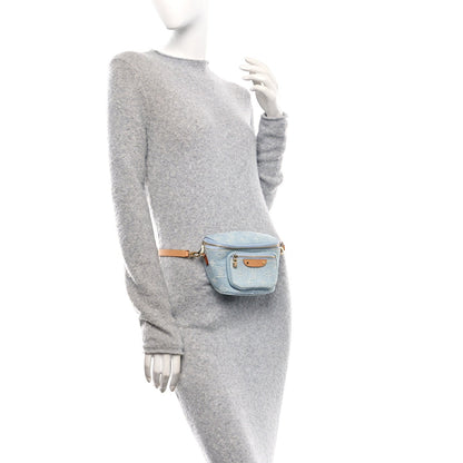 Monogram Denim Mini Bumbag Sky Blue