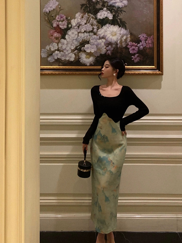 New style dress long skirt     S5483