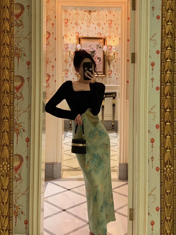 New style dress long skirt     S5483
