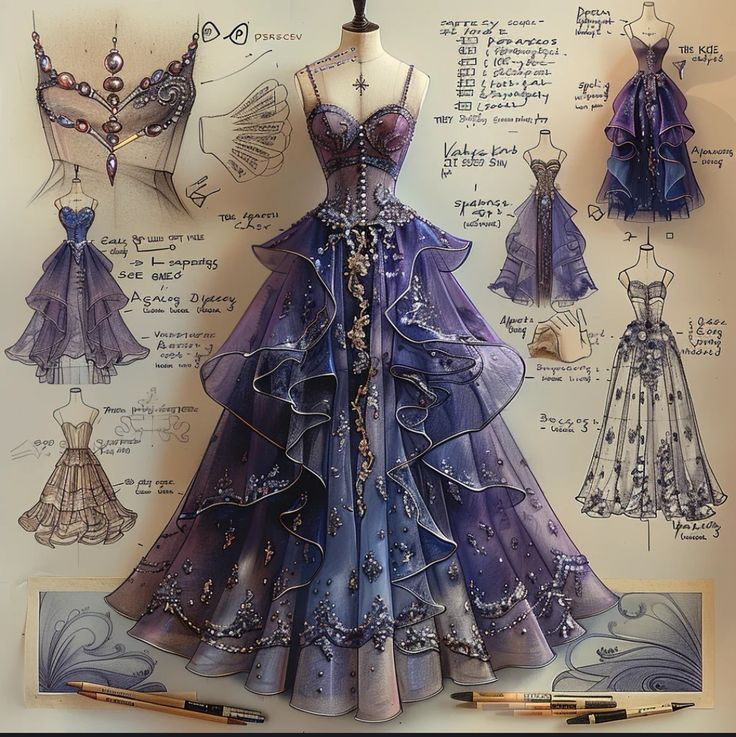 Purple Spaghetti Straps A-Line Beading Long Prom Dress Evening Gown, D748