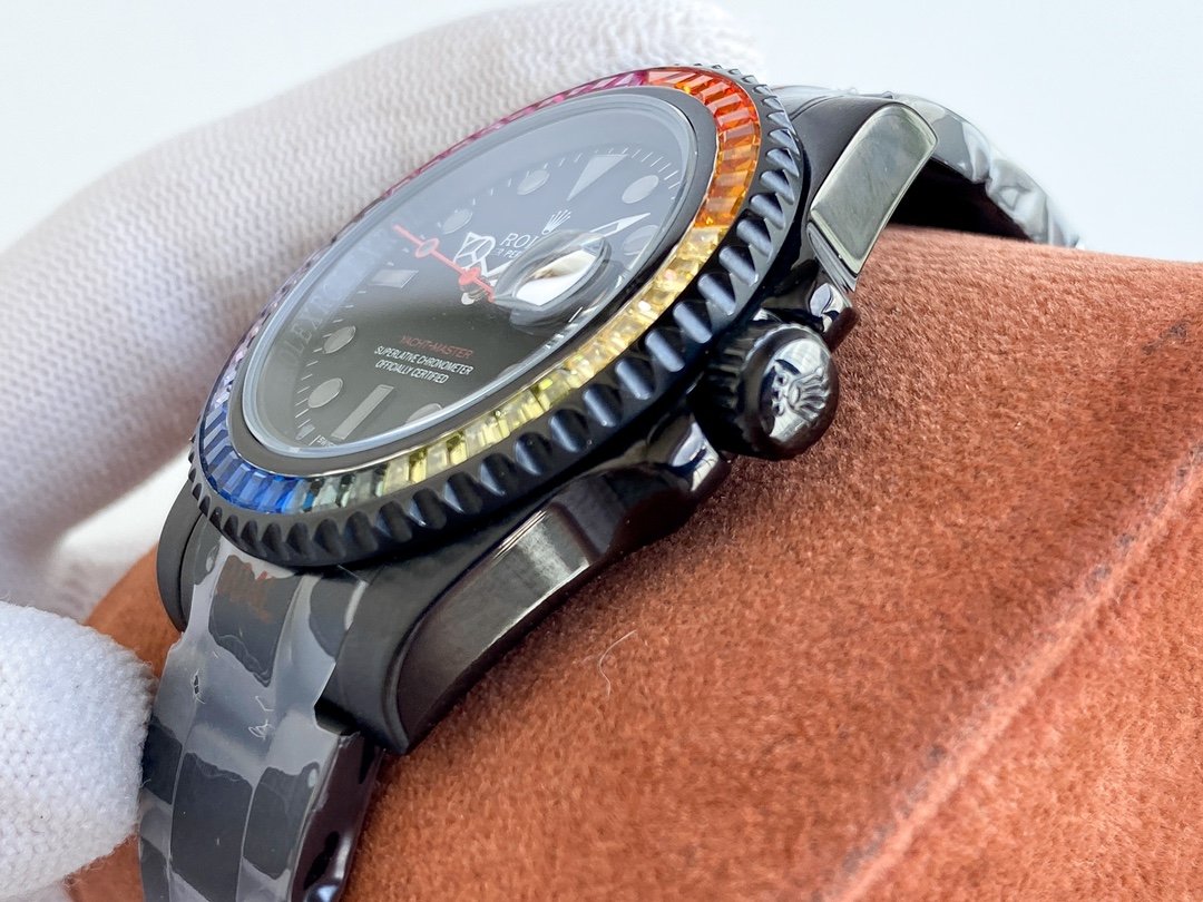 SUBMARINER DATE 40 CUSTOM RAINBOW ALL BLACK LIMITED EDITION