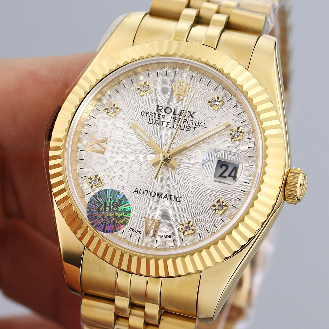DATEJUST 41M GOLD CASE FLUTED MOTIF DIAL