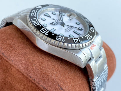 GMT-MASTER II CUSTOM CERAMIC BLACK BEZEL WHITE DIAL