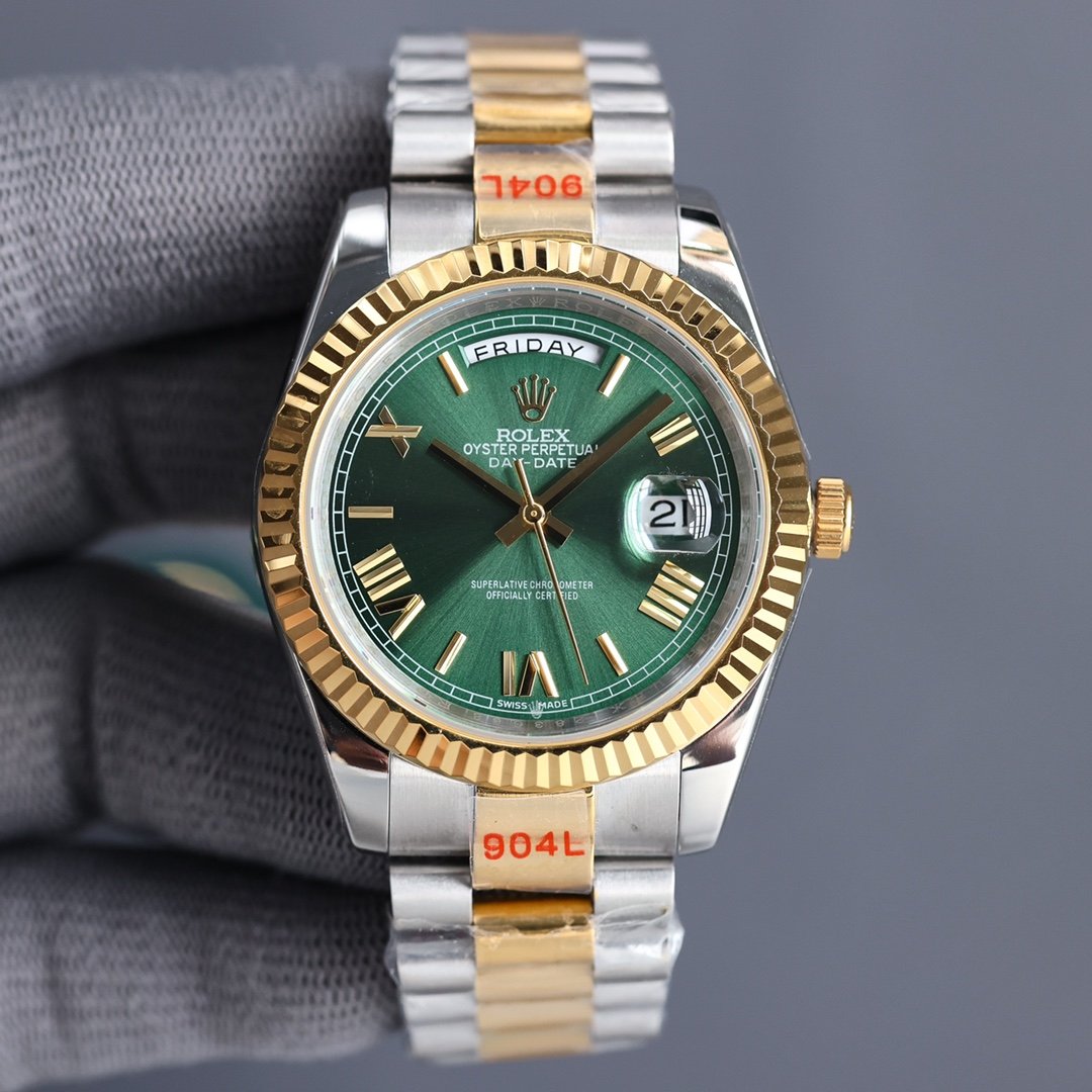 DAY-DATE 40 GOLD STEEL JUBILEE BRACELET