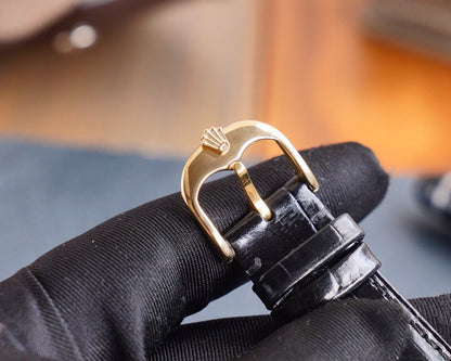 CELLINI 41 MOONPHASE GOLD CASE LEATHER