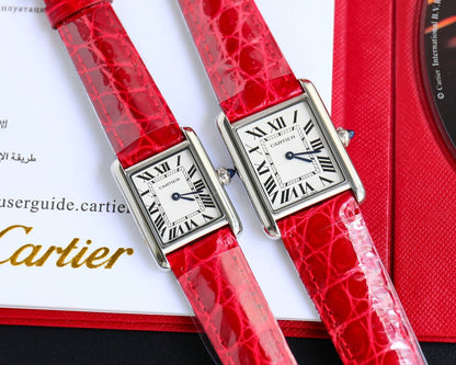 TANK MUST SMALL CROCODILE STRAP WHITE DIAL