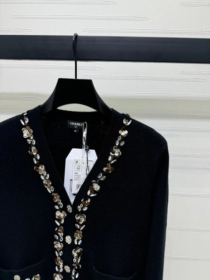 CHANEL KNIT CARDIGAN BLACK 274916