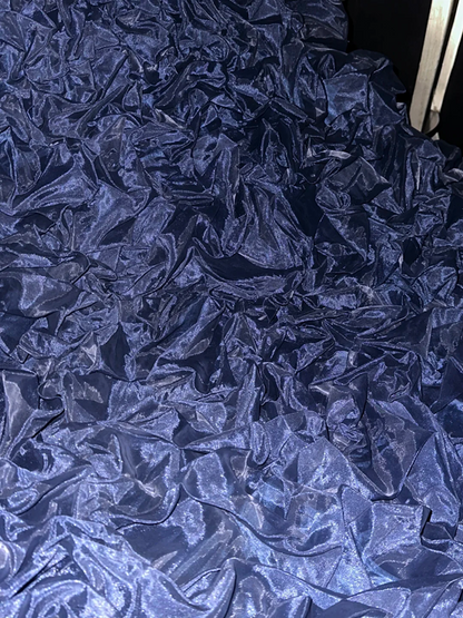 Navy blue strapless, fitted waist, alluring and sexy long ball gown R6938